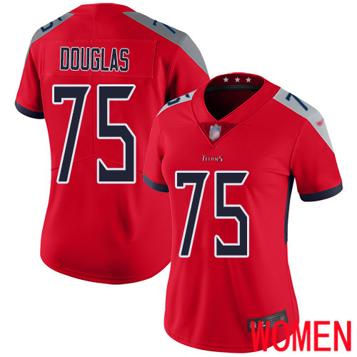 Tennessee Titans Limited Red Women Jamil Douglas Jersey NFL Football #75 Inverted Legend->youth nfl jersey->Youth Jersey